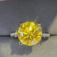 5 Carat Moissanite 925 Sterling Silver Ring in Banana Yellow