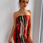 Tie-Dye Strapless Mini Bodycon Dress