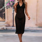 Openwork Johnny Collar Cover Up Dress