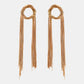 Round Shape Fringed Copper Earrings