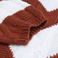 Chevron Cable-Knit V-Neck Tunic Sweater