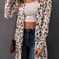 Leopard Long-Sleeve Open Front Cardigan