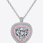 925 Sterling Silver 1 Carat Moissanite Heart Pendant Necklace