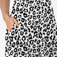 Printed Round Neck Sleeveless Dress with Pockets