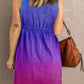 Printed Button Down Sleeveless Magic Dress