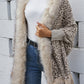 Leopard Fringe Detail Poncho