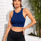 Cropped Round Neck Sports Tank Top