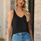 V-Neck Ruched Detail Tank