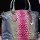 Gradient PU Leather Handbag