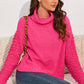 Turtle Neck Sleeve Detail Sweater