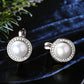 Moissanite Pearl 925 Sterling Silver Earrings