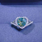 1 Carat Moissanite 925 Sterling Silver Heart Ring