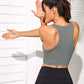 Cropped Round Neck Sports Tank Top