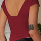Sweetheart Neck Short Sleeve Top