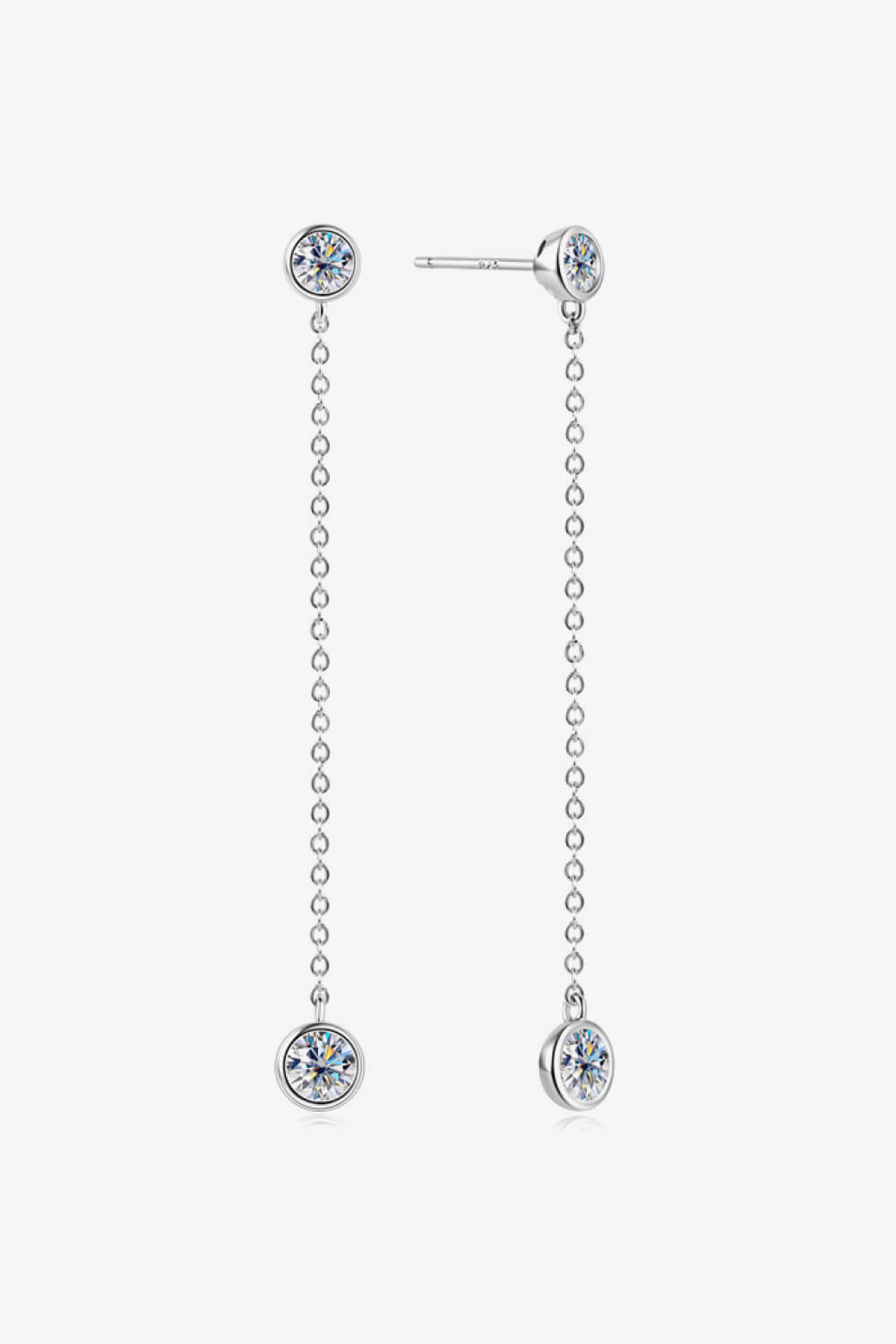 Moissanite Chain Earrings