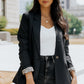 Leopard Lining One-Button Blazer