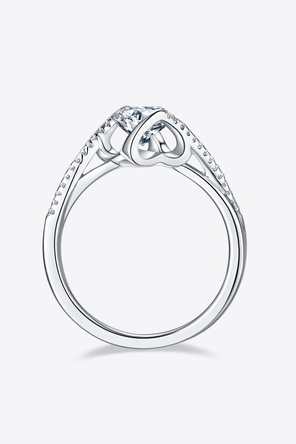 1 Carat Moissanite 925 Sterling Silver Twisted Ring