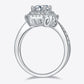 1 Carat Moissanite 925 Sterling Silver Side Stone Ring