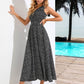 Printed Single Shoulder Midi Dress