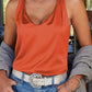 V-Neck Ruched Detail Tank