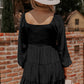 Round Neck Long Sleeve Mini Dress