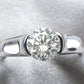 Looking Good 2 Carat Moissanite Platinum-Plated Ring