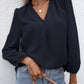 Swiss Dot Frill Trim Puff Sleeve Blouse