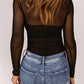 Spliced Lace Sweetheart Neck Bodysuit