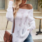 Boat Neck Dropped Shoulder Knit Top