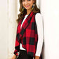 Plaid Open Front Sleeveless Cardigan
