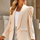 Puff Sleeve Shawl Collar Blazer