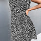 Leopard Round Neck Mini Dress