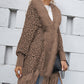 Leopard Fringe Detail Poncho