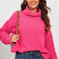 Turtle Neck Sleeve Detail Sweater