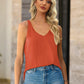 V-Neck Ruched Detail Tank