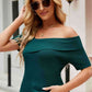 Asymmetrical Neck Rib-Knit Top