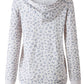 Plus Size Leopard Drawstring Long Sleeve Hoodie