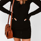 Halter Neck Long Sleeve Knit Dress