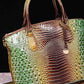 Gradient PU Leather Handbag
