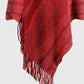 Striped Fringe Hem Hooded Poncho