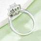 1 Carat Moissanite 925 Sterling Silver Side Stone Ring