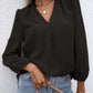 Swiss Dot Frill Trim Puff Sleeve Blouse