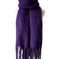Fringe Detail Polyester Scarf