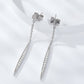 Elegant Moissanite 925 Sterling Silver Drop Earrings