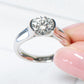 Looking Good 2 Carat Moissanite Platinum-Plated Ring