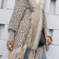 Leopard Fringe Detail Poncho