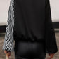 Animal Print Color Block Balloon Sleeve Blouse