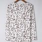 Leopard Long-Sleeve Open Front Cardigan