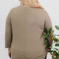 Plus Size Curved Hem Neck Detail Tee