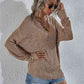 Notched Neck Slit Knit Top